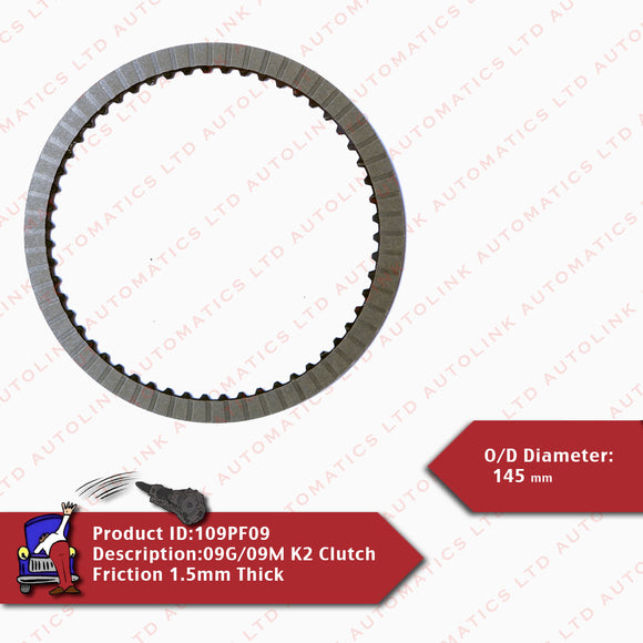 09G/09M K2 Clutch Friction 1.5mm Thick