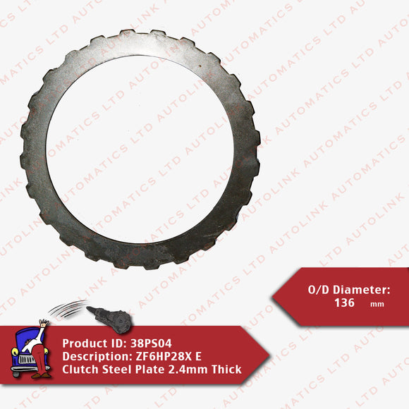 ZF6HP28X E Clutch Steel Plate 2.4mm Thick