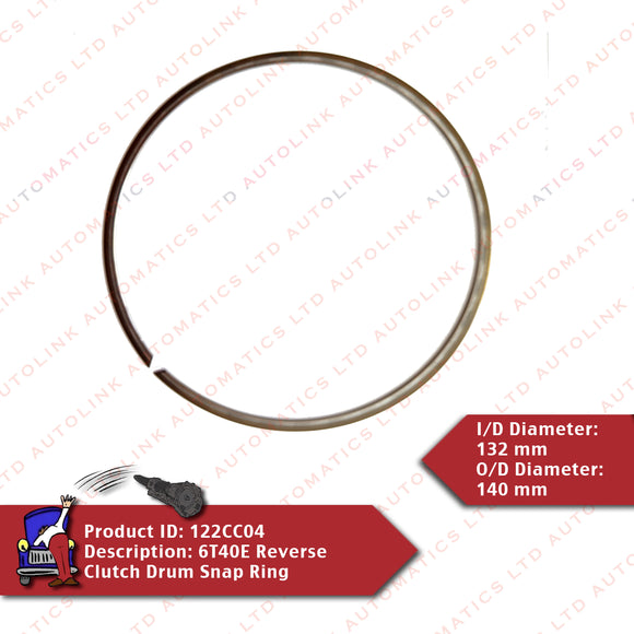 6T40E Reverse Clutch Drum Snap Ring
