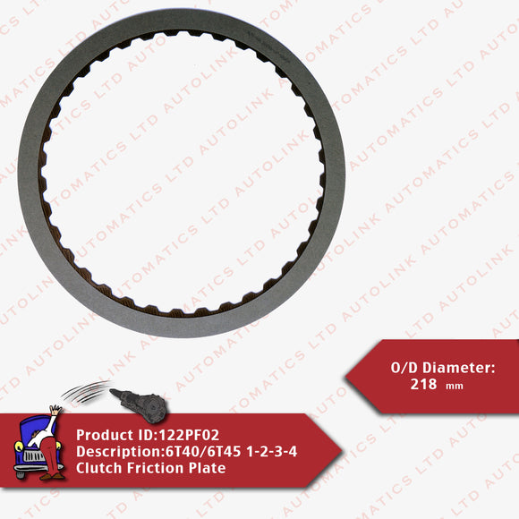 6T40/6T45 1-2-3-4 Clutch Friction Plate