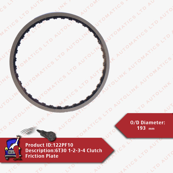 6T30 1-2-3-4 Clutch Friction Plate