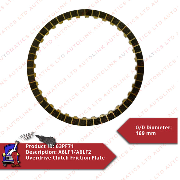 A6LF1/A6LF2 Overdrive Clutch Friction Plate