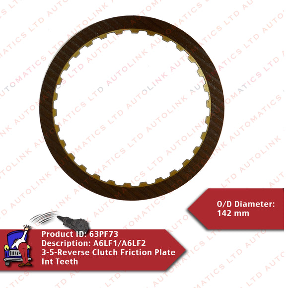 A6LF1/A6LF2 3-5-Reverse Clutch Friction Plate Int Teeth